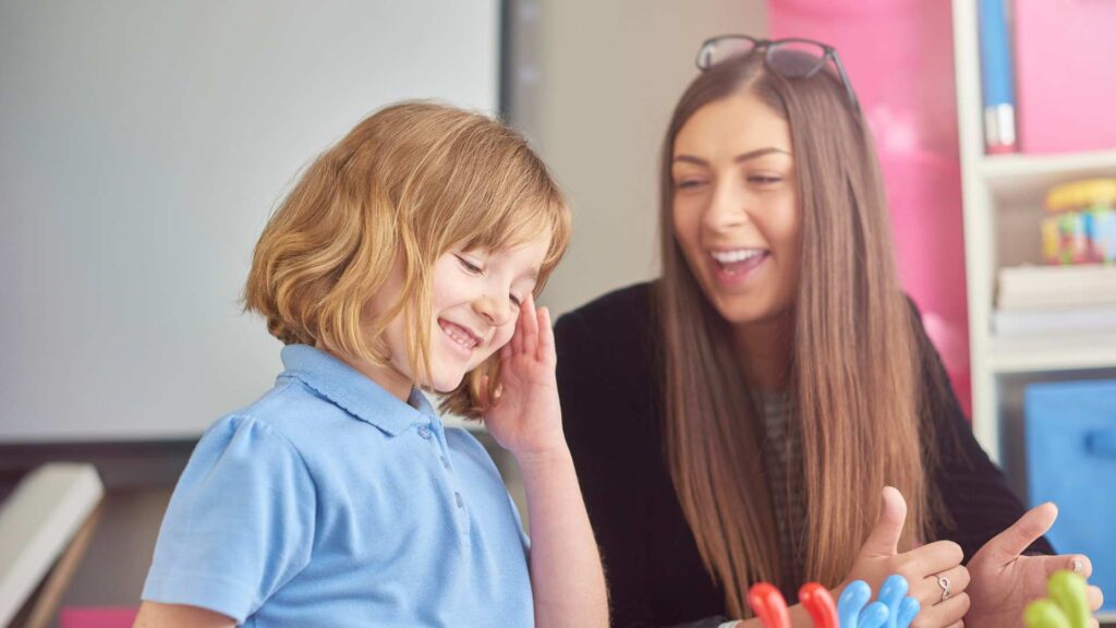 Kid receiving ABA therapy